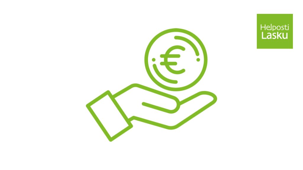 Käsi ja euron kolikko