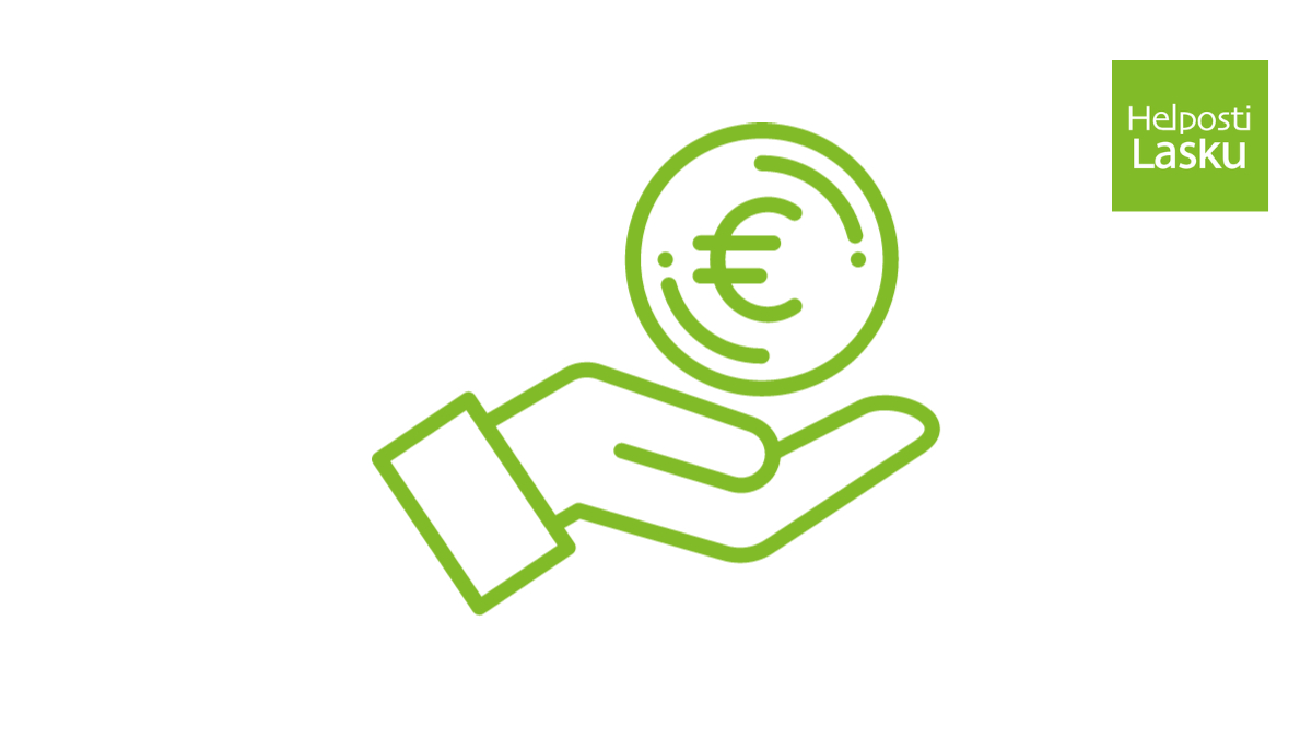 Käsi ja euron kolikko